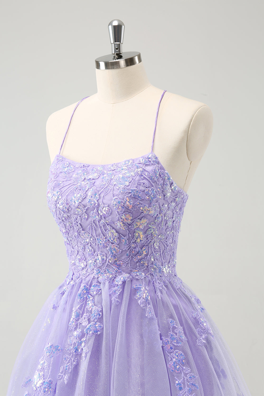 Cute Glitter Blue A Line Sequins Short Homecoming Dress with Appliques