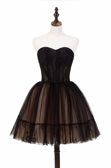 Rowena |A line Strapless Tulle Homecoming Dress