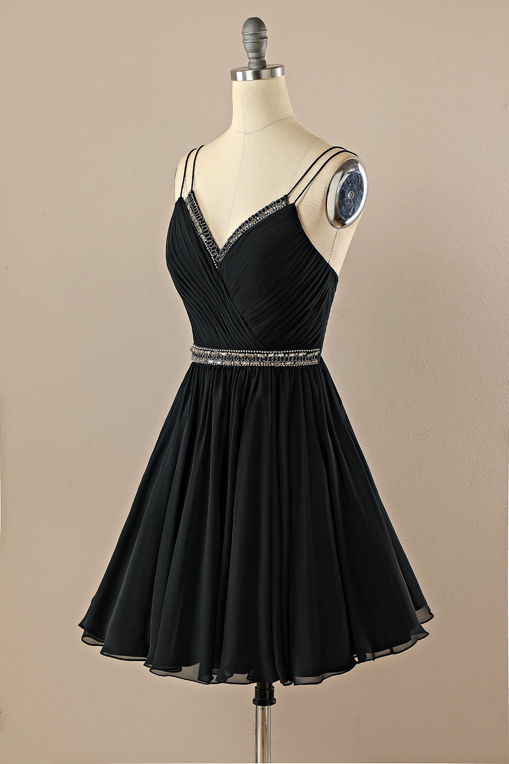 V neck Little Black Dress