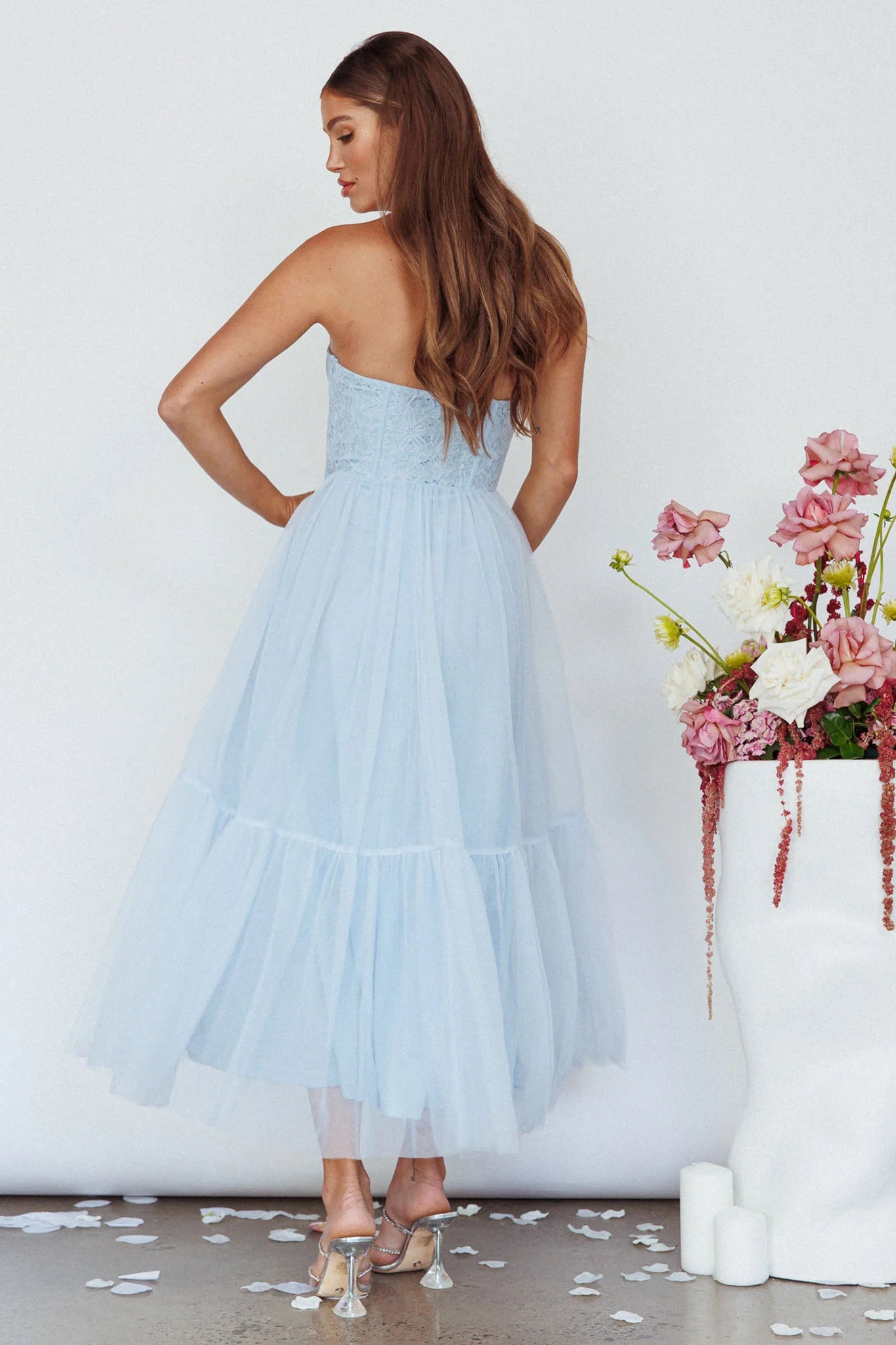 Dancing With Me Sweetheart Tulle Midi Prom Dress