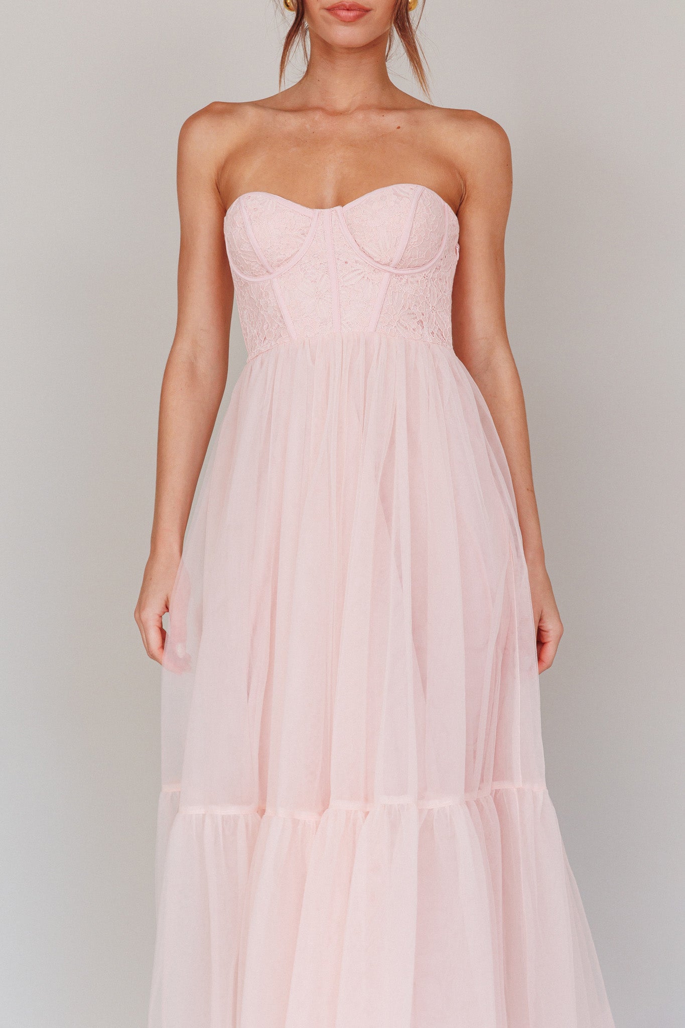 Dancing With Me Sweetheart Tulle Midi Prom Dress