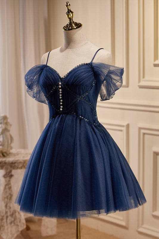 Samara |A-line V Neck Tulle Homecoming Dresses