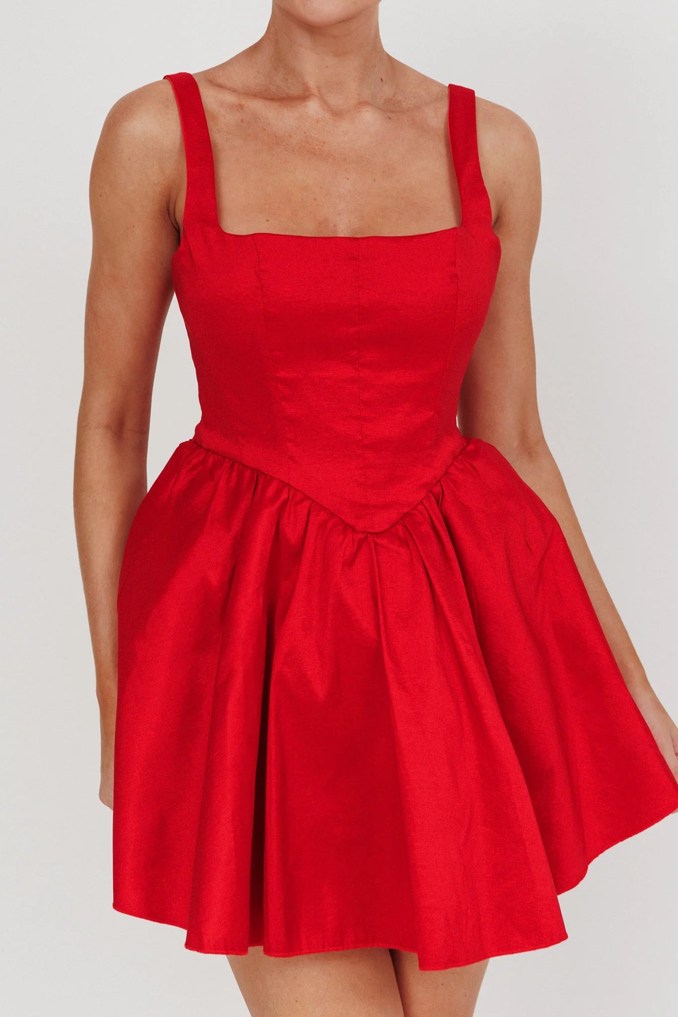 Found You Square Neck Flared Mini Homecoming Dress