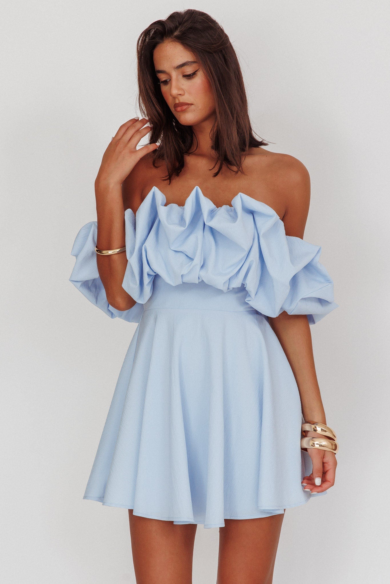 Kailynn Off-Shoulder A-Line Mini Homecoming Dress