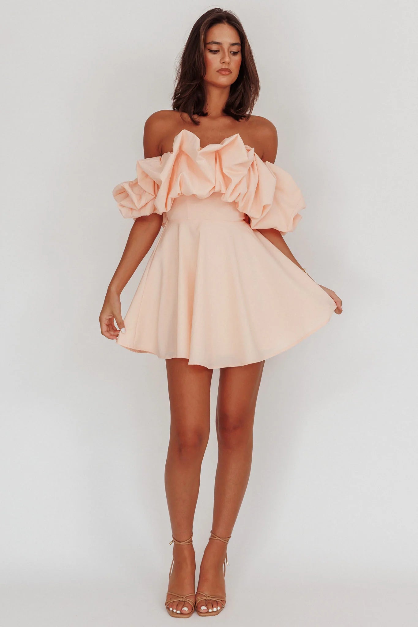 Kailynn Off-Shoulder A-Line Mini Homecoming Dress