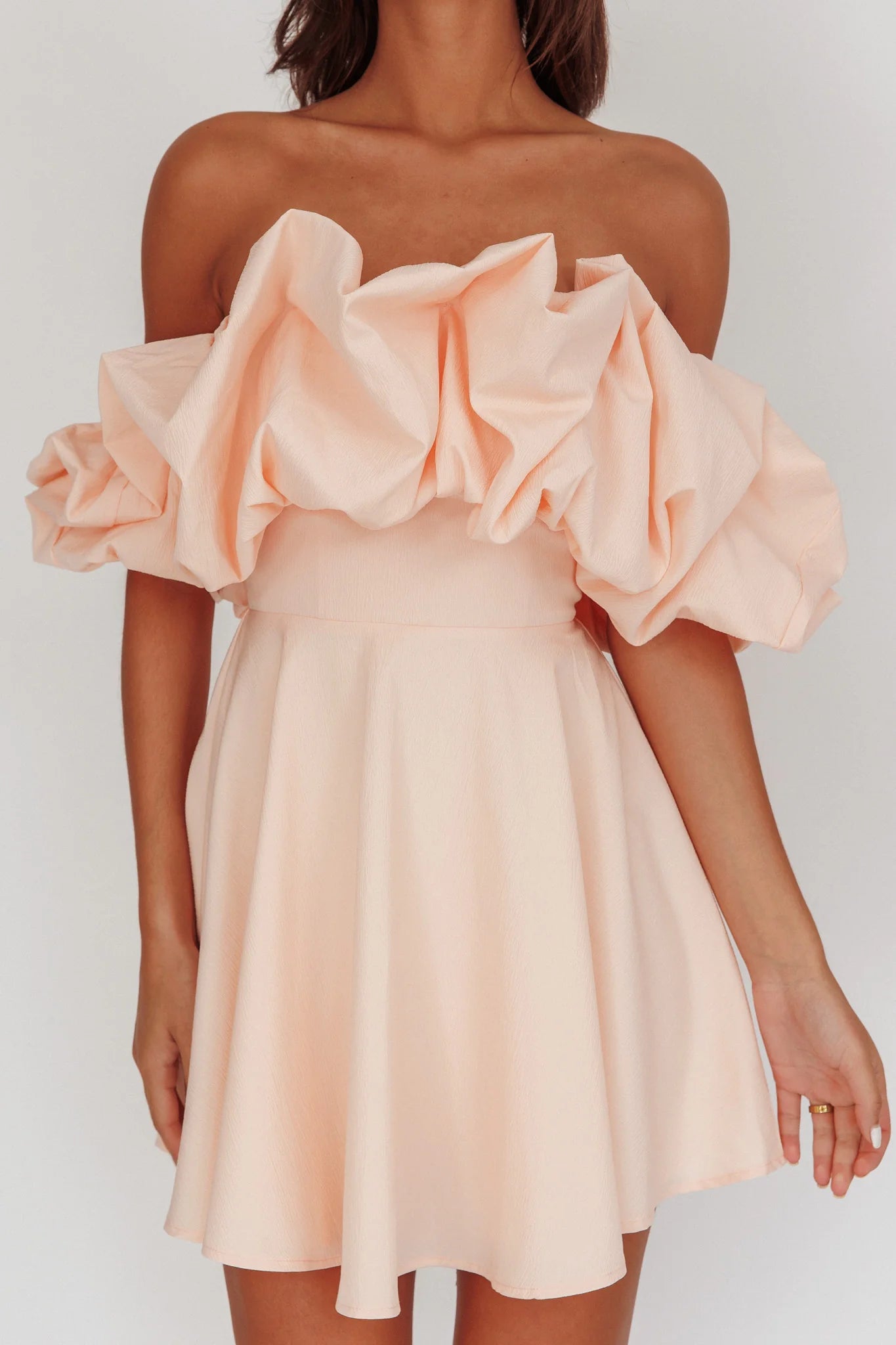 Kailynn Off-Shoulder A-Line Mini Homecoming Dress