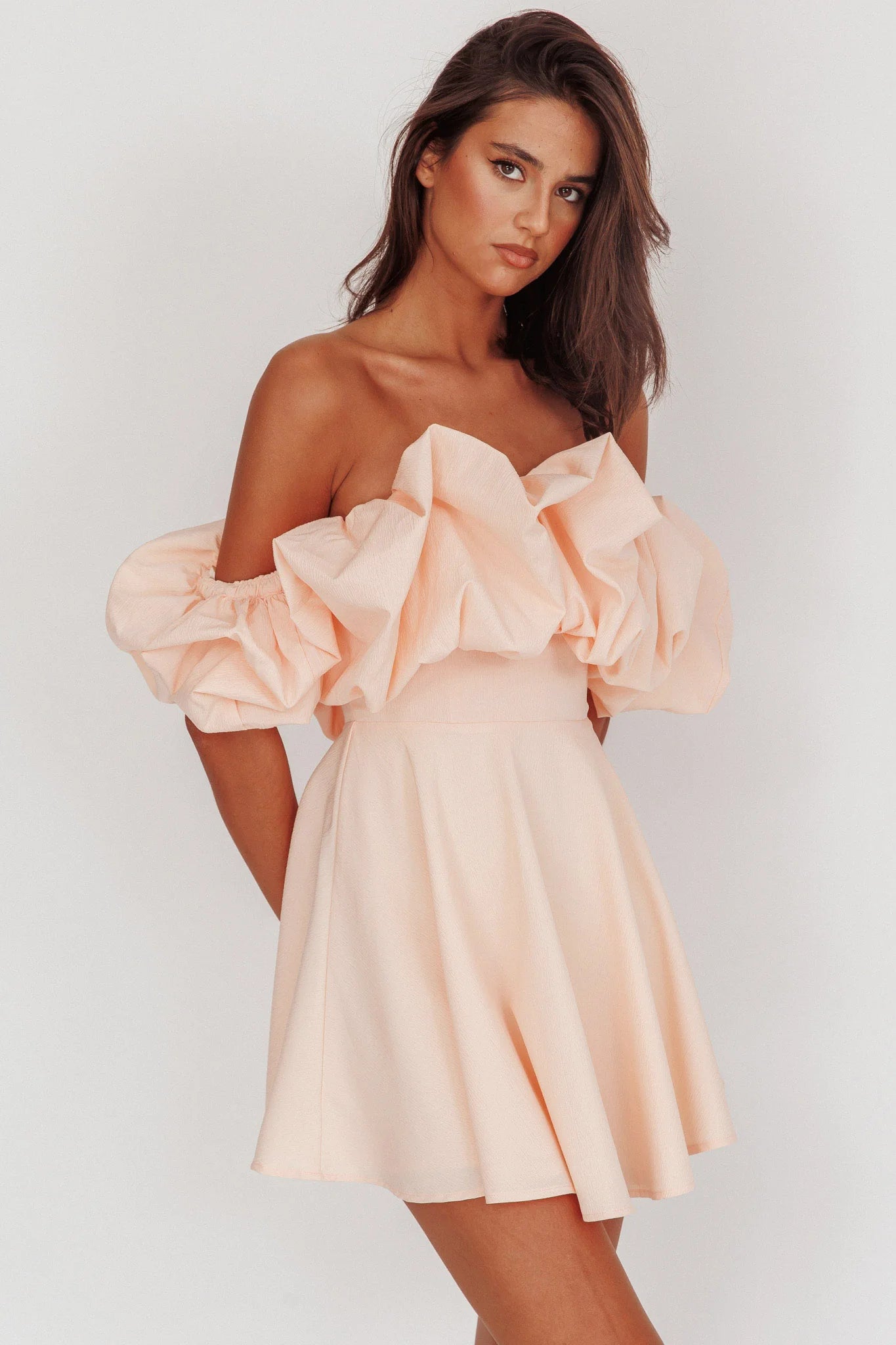 Kailynn Off-Shoulder A-Line Mini Homecoming Dress