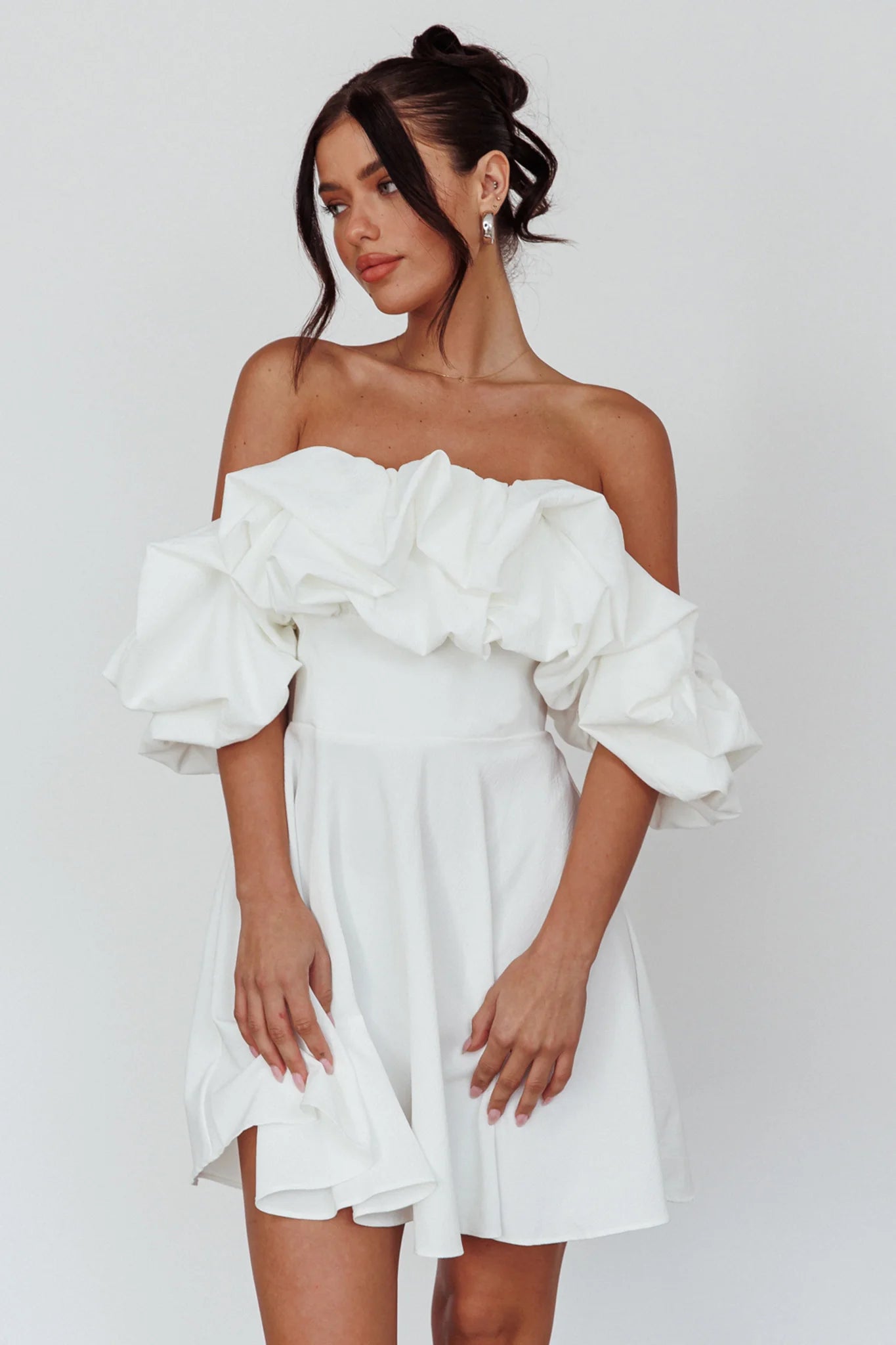 Kailynn Off-Shoulder A-Line Mini Homecoming Dress