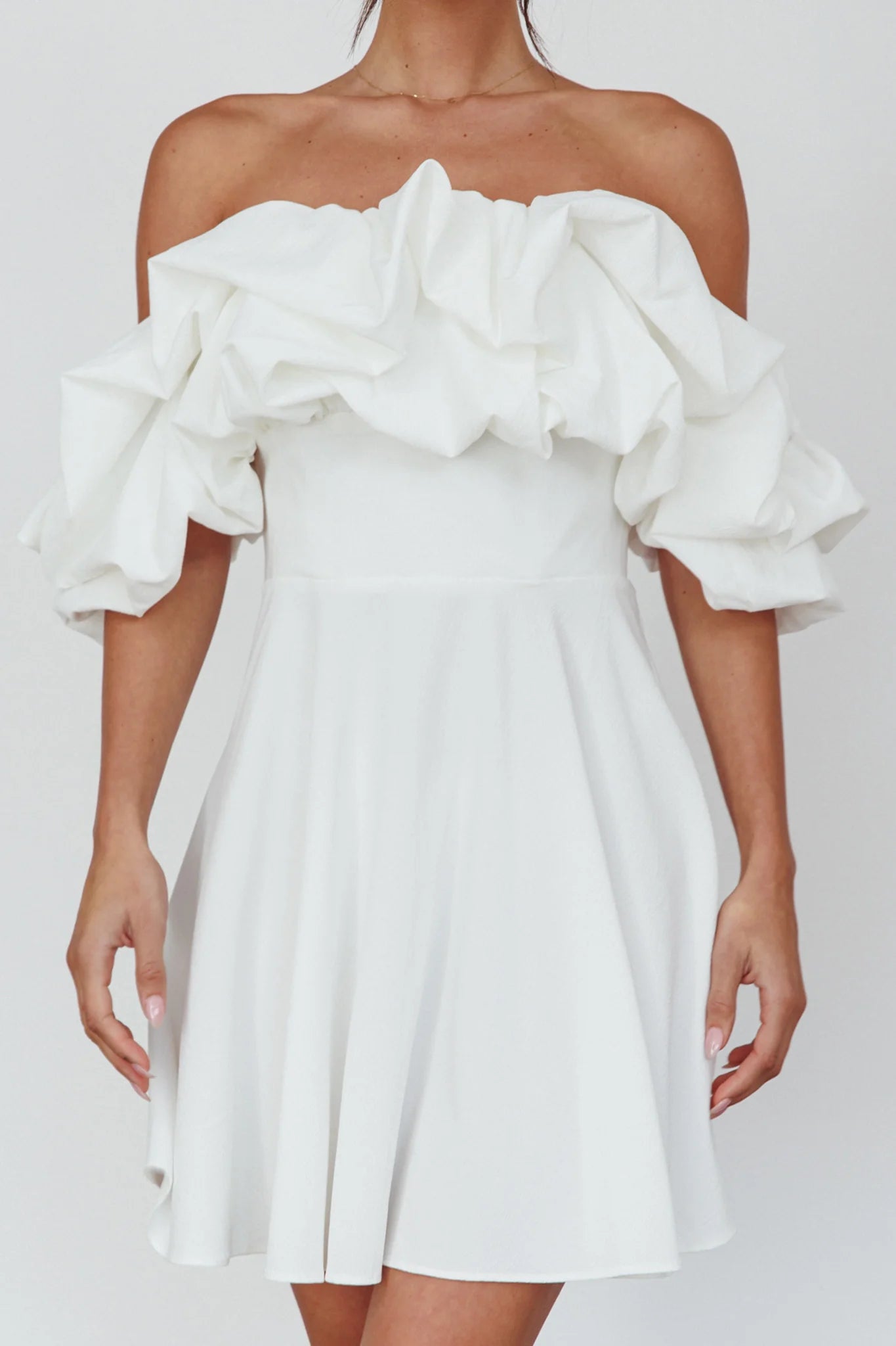 Kailynn Off-Shoulder A-Line Mini Homecoming Dress