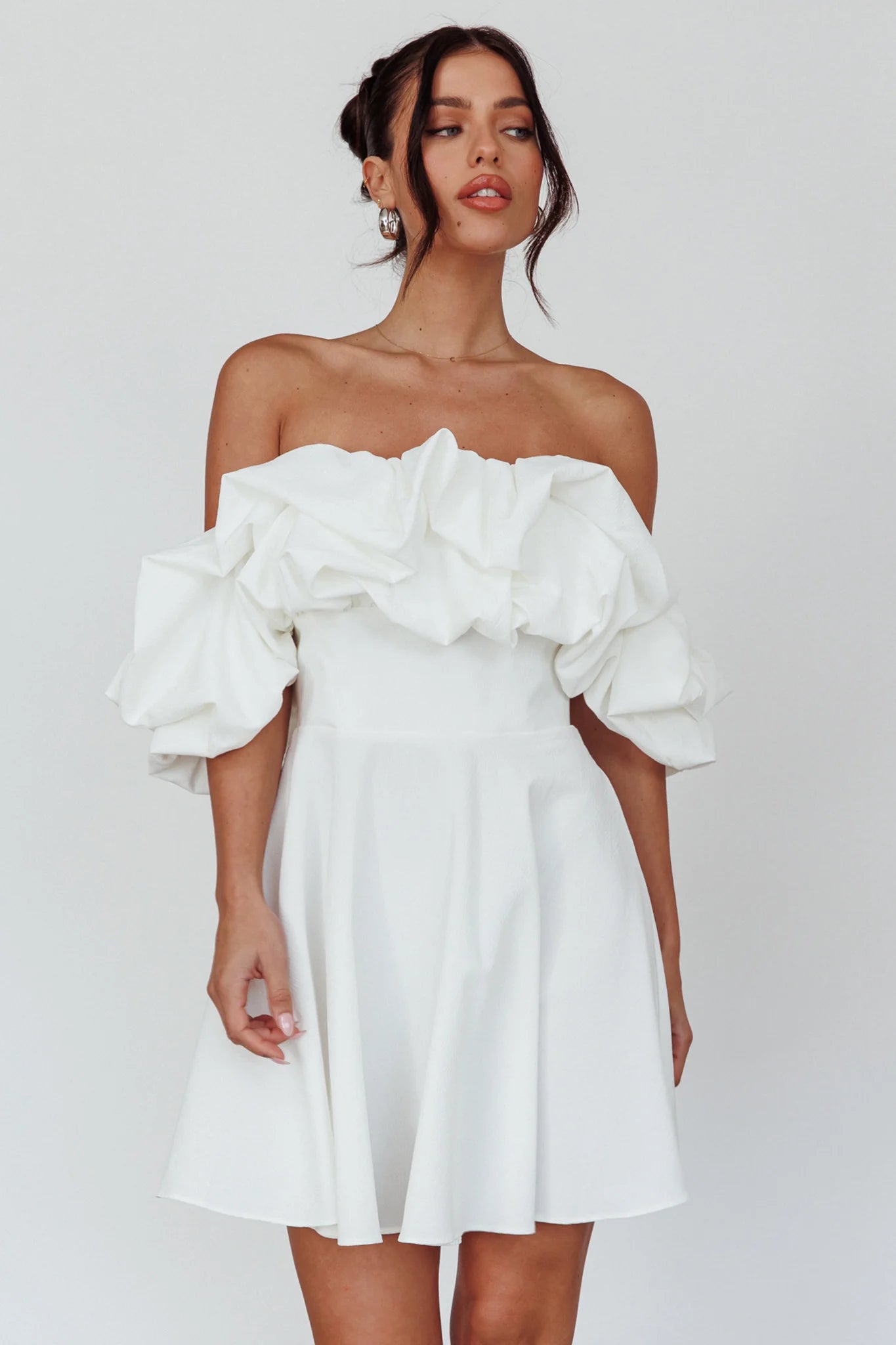 Kailynn Off-Shoulder A-Line Mini Homecoming Dress