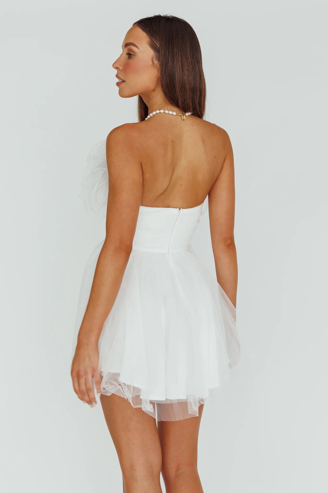 My Beloved Organza Frill Mini Homecoming Dress