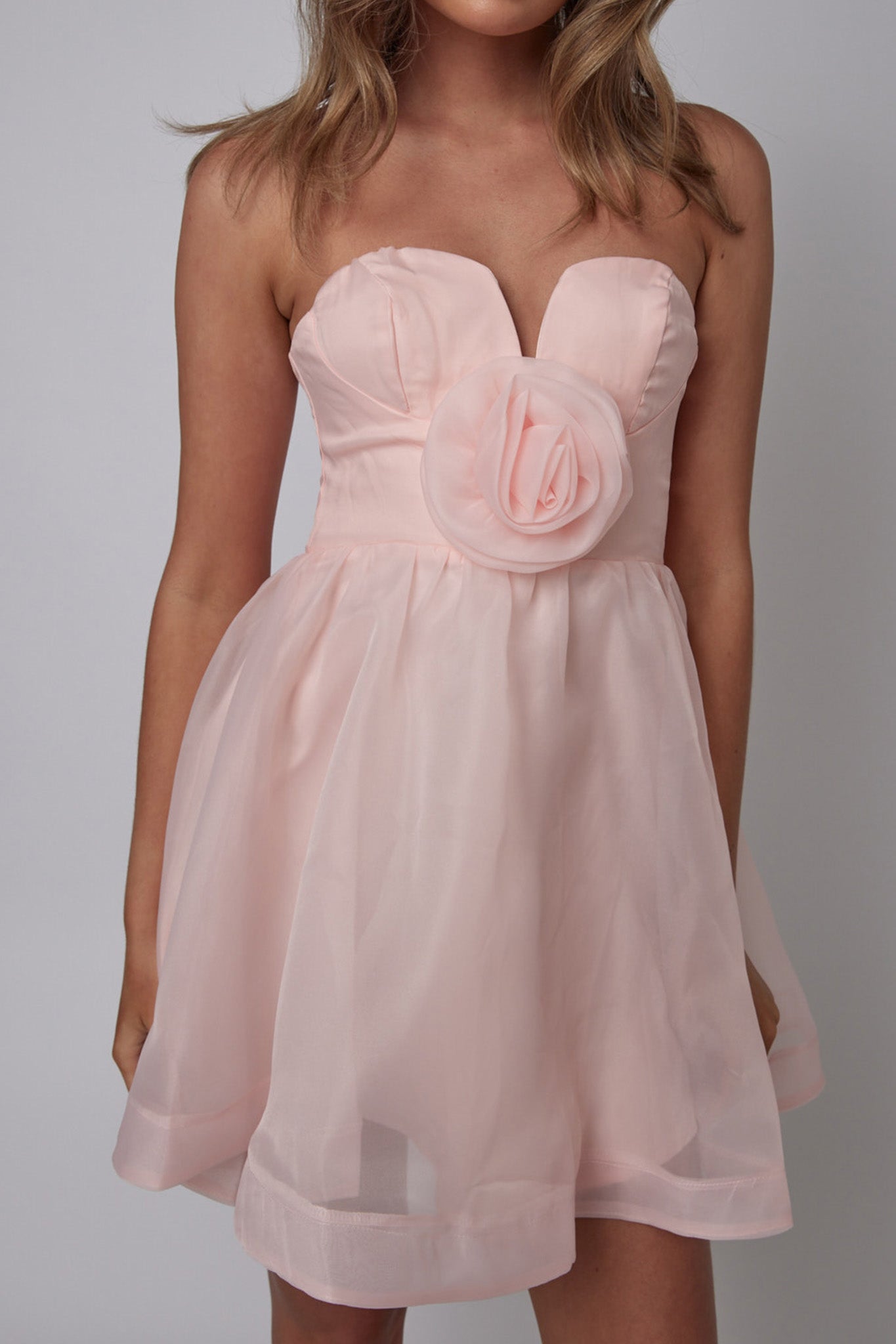 La Vie En Rose Strapless A-Line Mini Homecoming  Dress