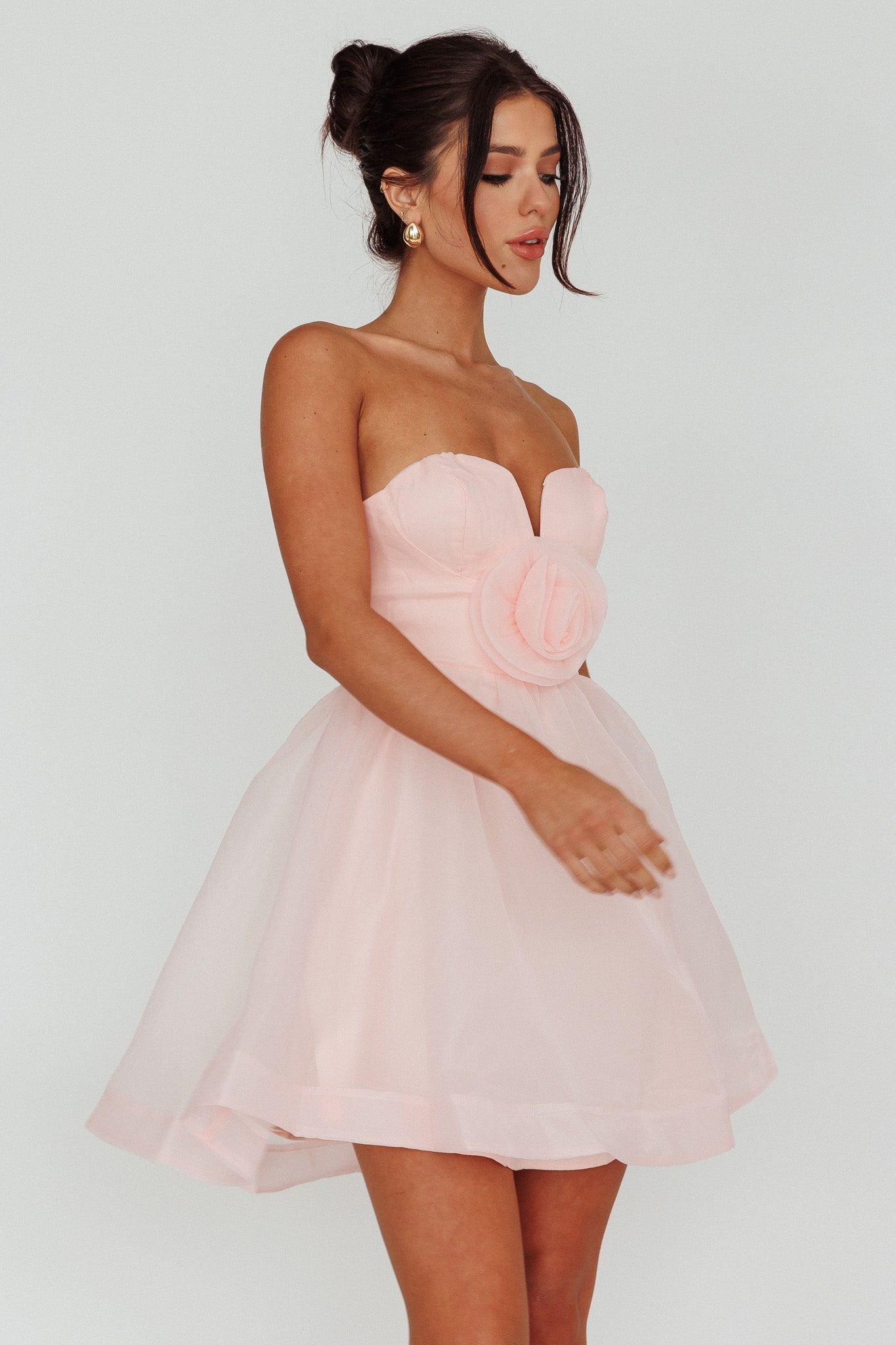 La Vie En Rose Strapless A-Line Mini Homecoming  Dress