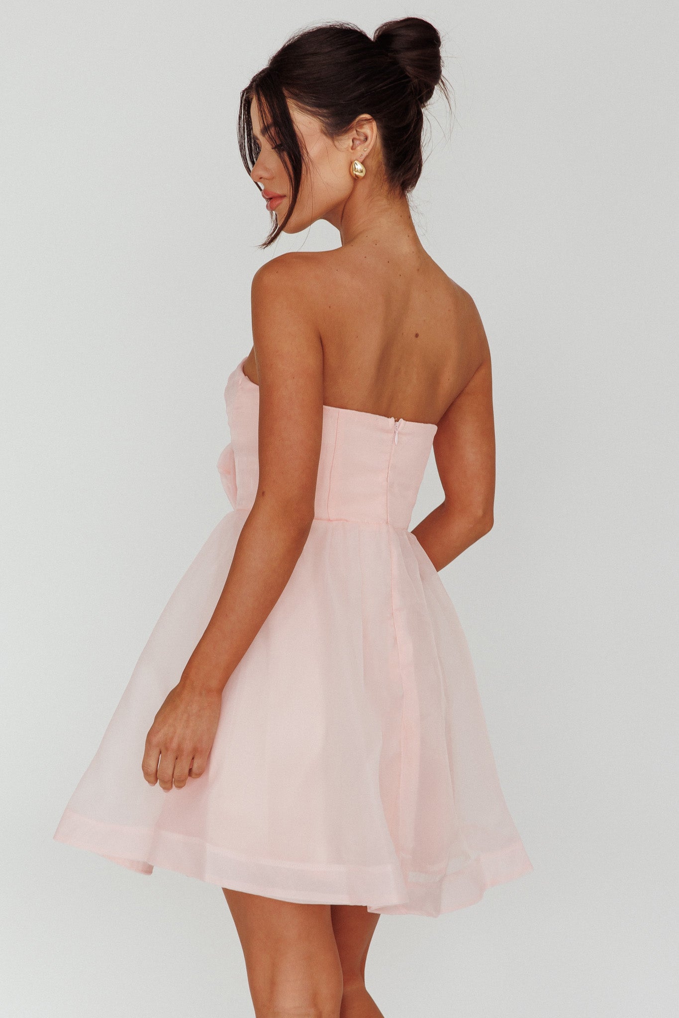 La Vie En Rose Strapless A-Line Mini Homecoming  Dress