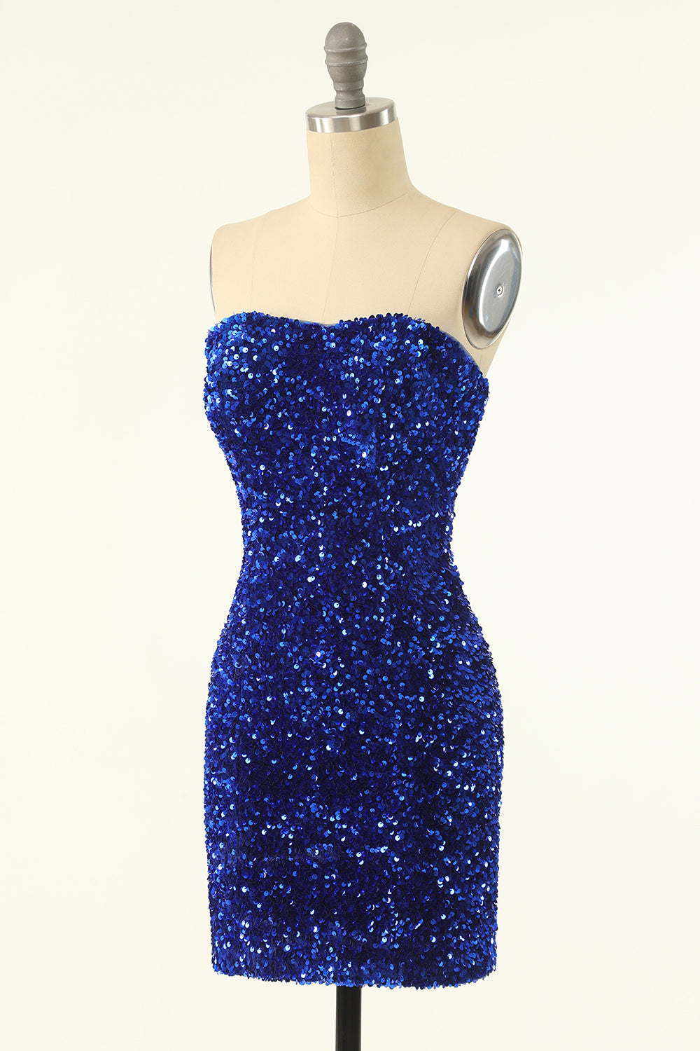 Royal Blue Sweetheart Sequins Tight Homecoming Dress