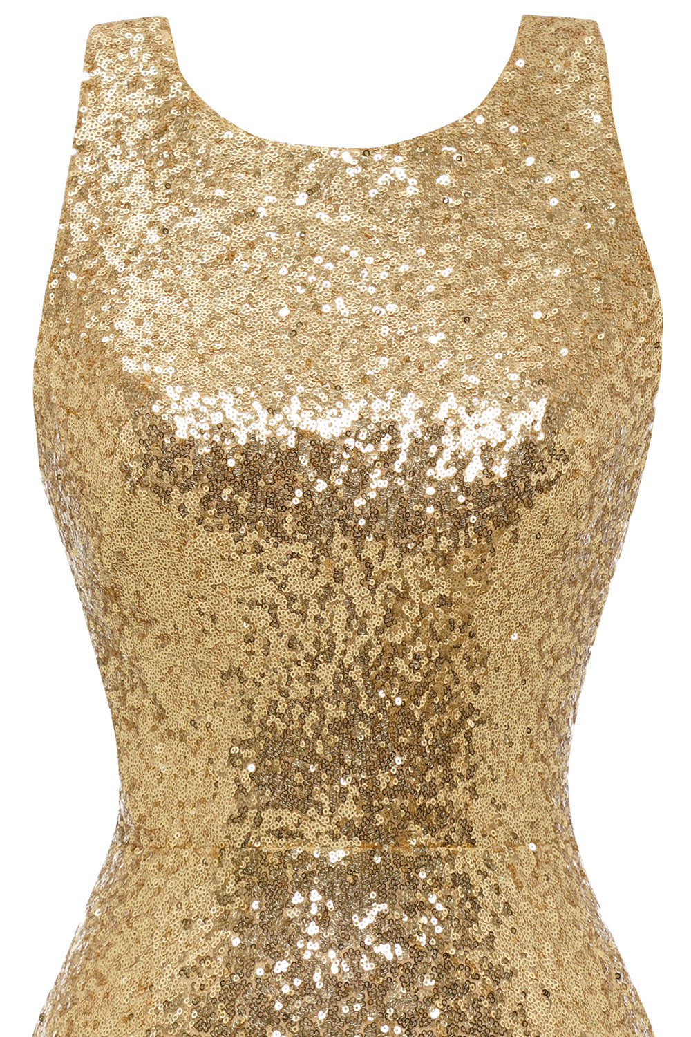 Bodycon Golden Sequins Cocktail Dress Open Back