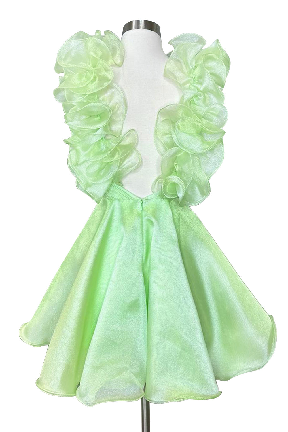 Nerissa |A Line Organza V Neck Homecoming Dress