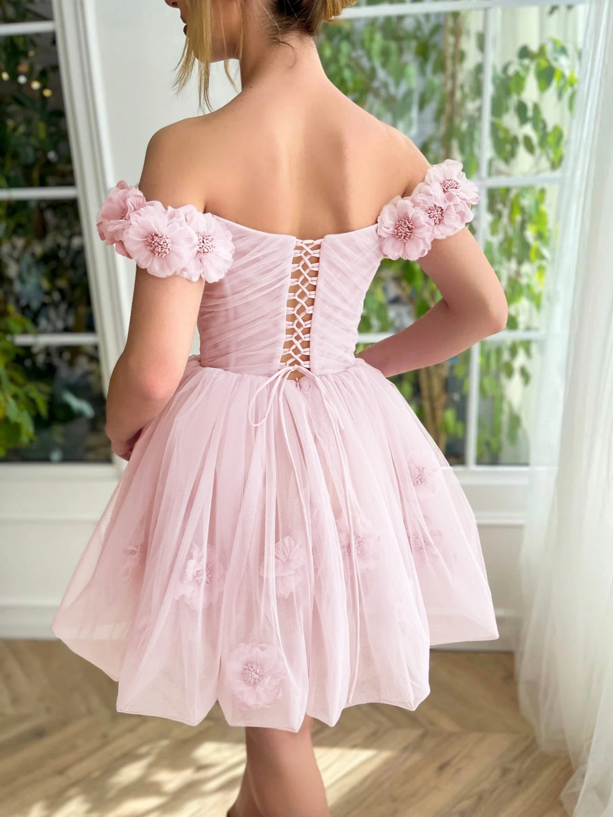 Ruby | Lilac Corset Strapless Short Tulle Homecoming Dress