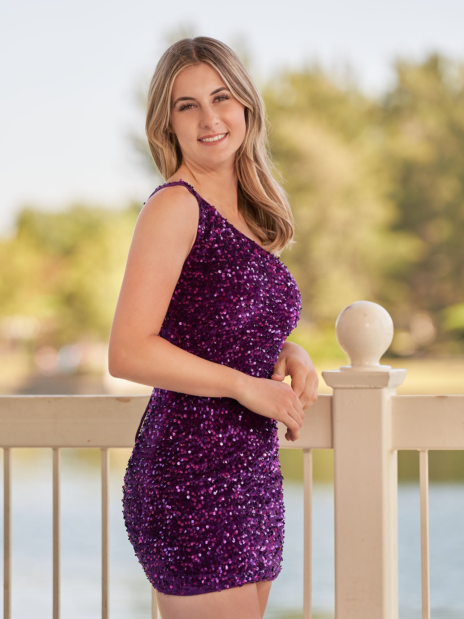 Linnea | Tight Sequins Black One Shoulder Homecoming Dress