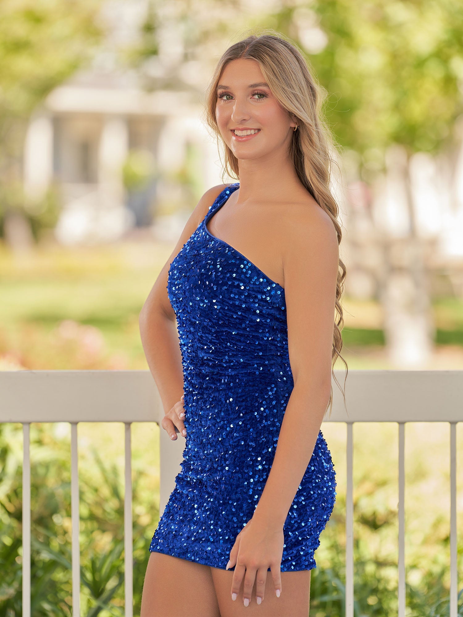 Linnea | Tight Sequins Black One Shoulder Homecoming Dress