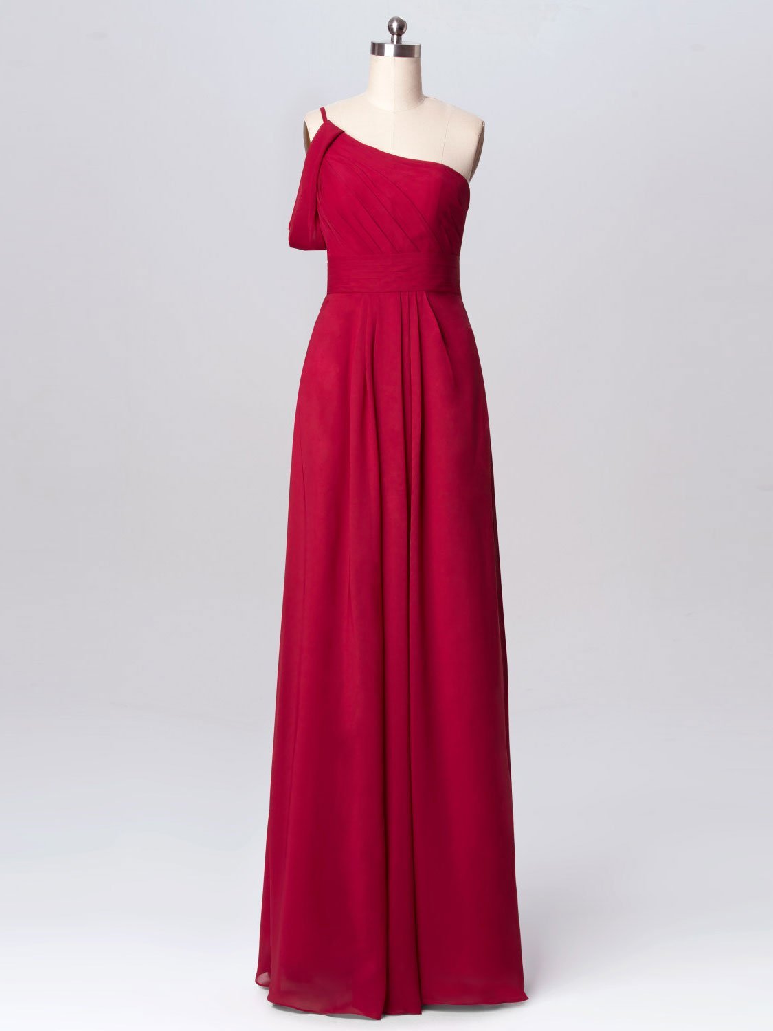 Eye-catching Chiffon One Shoulder Neckline A-line Bridesmaid Dress BD006