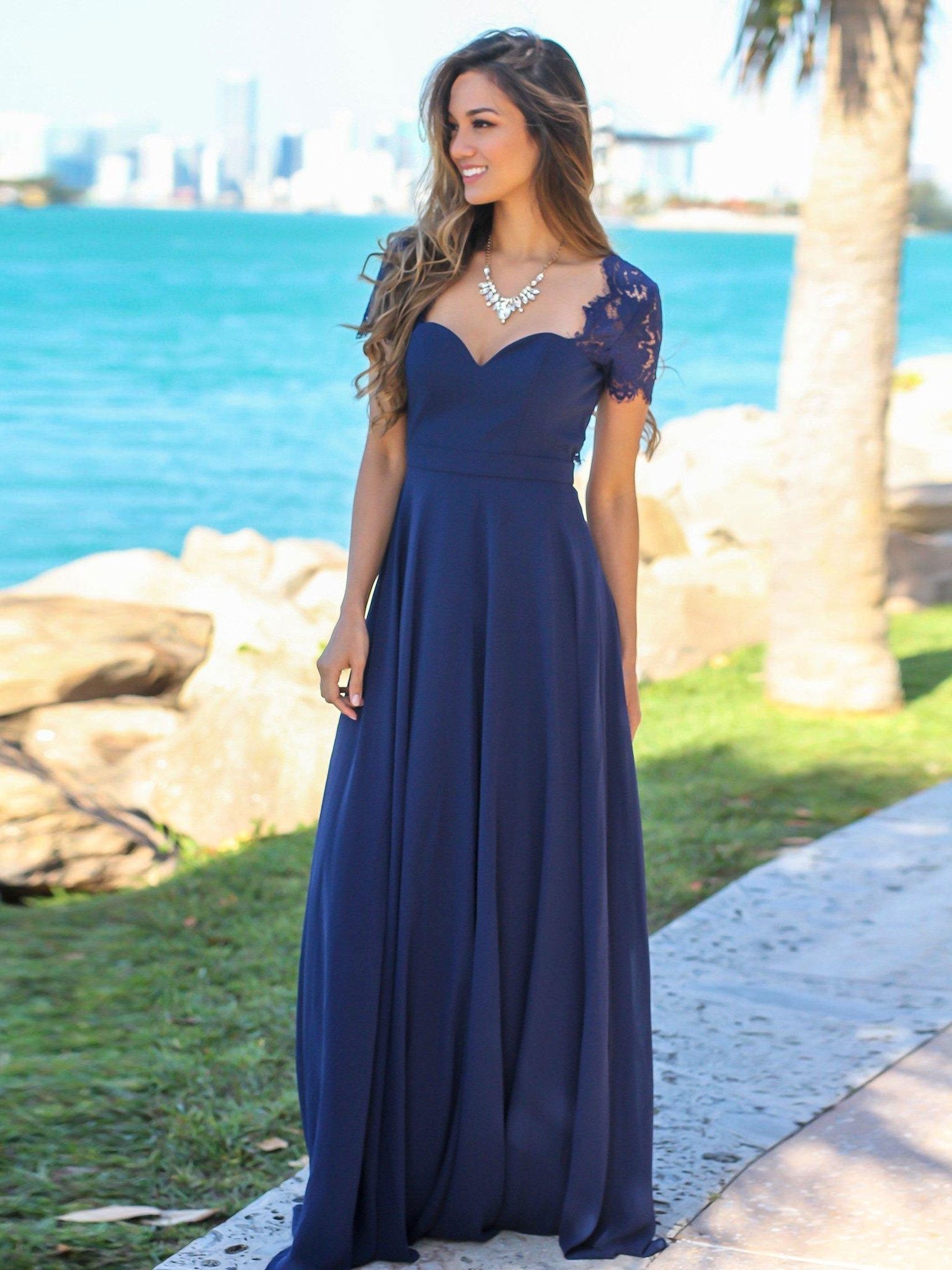 Romantic Chiffon Sweetheart Neckline A-line Bridesmaid Dresses With Appliques BD016